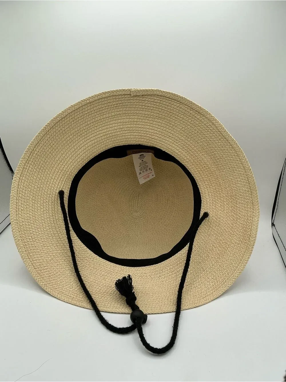 FURTALK wide brim sun hat tightly woven paper straw, offers UPF 50+ size L